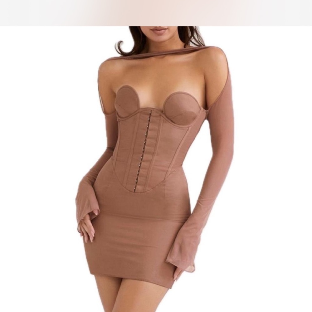 House of CB Brown Mini Dress